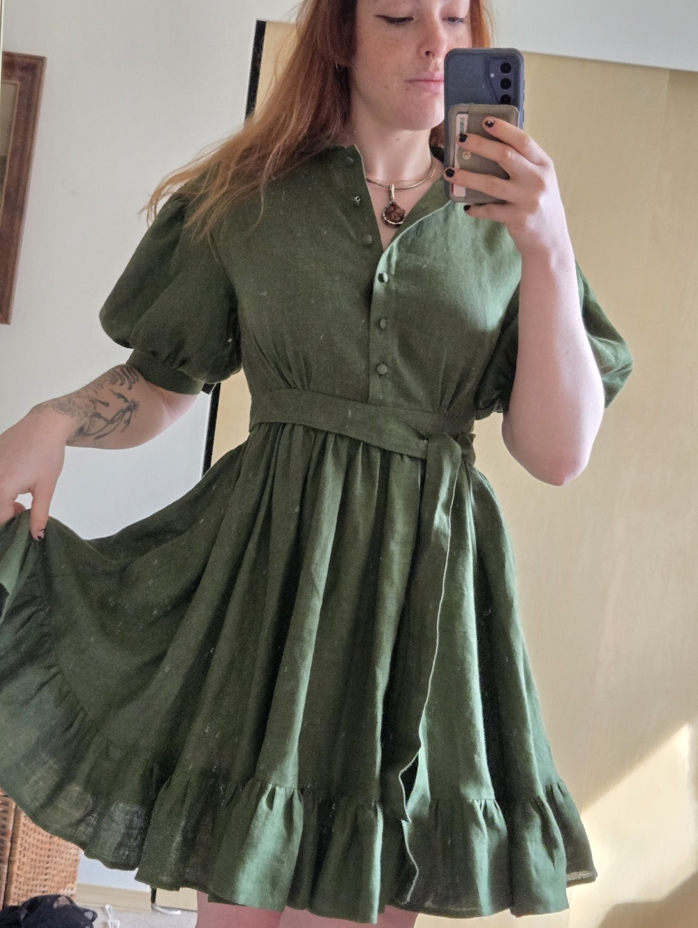 Little Women Atelier Mini Meg Dress S GREEN New
